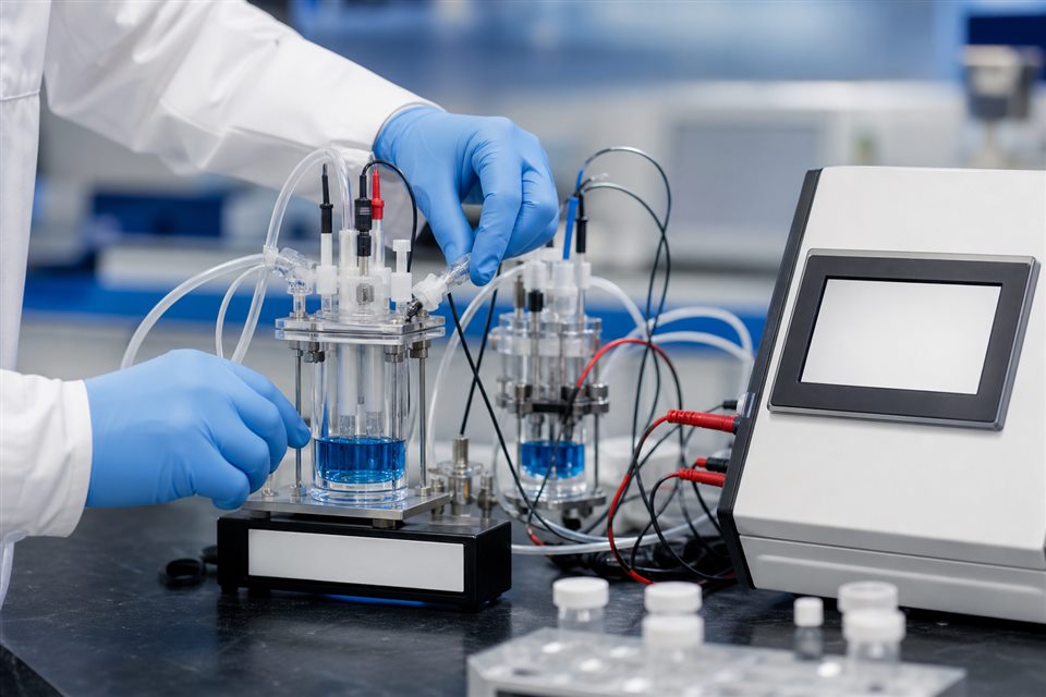 Electrochemistry laboratory cell testing equipment