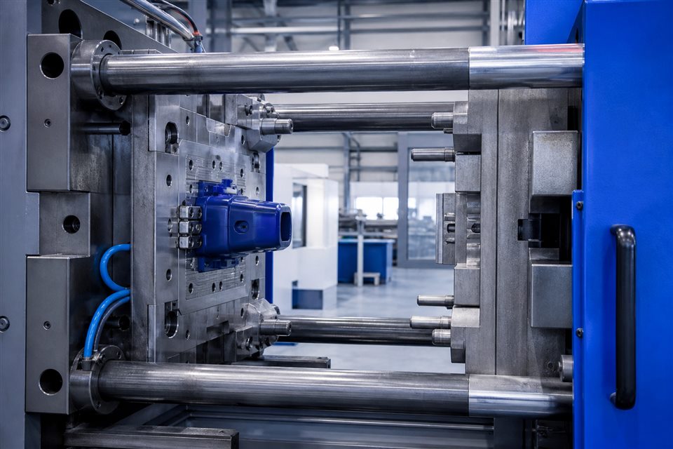 Precision polymer injection moulding machine